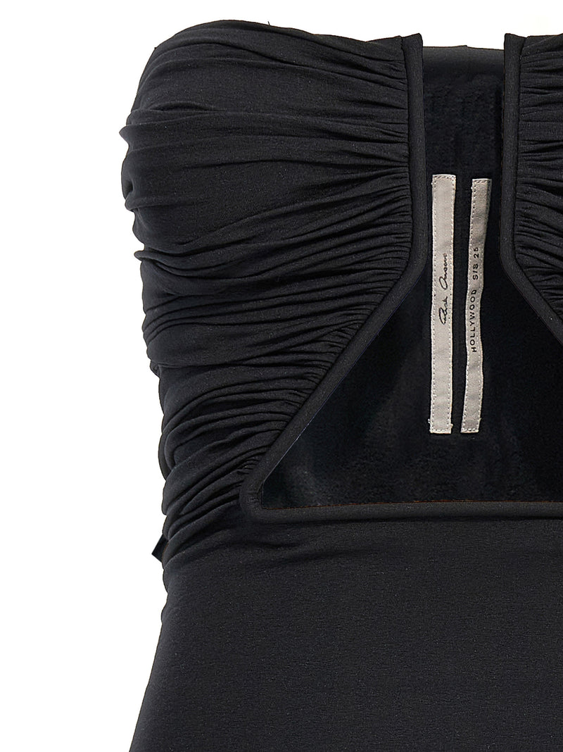 Rick Owens Black Nylon Short Dress