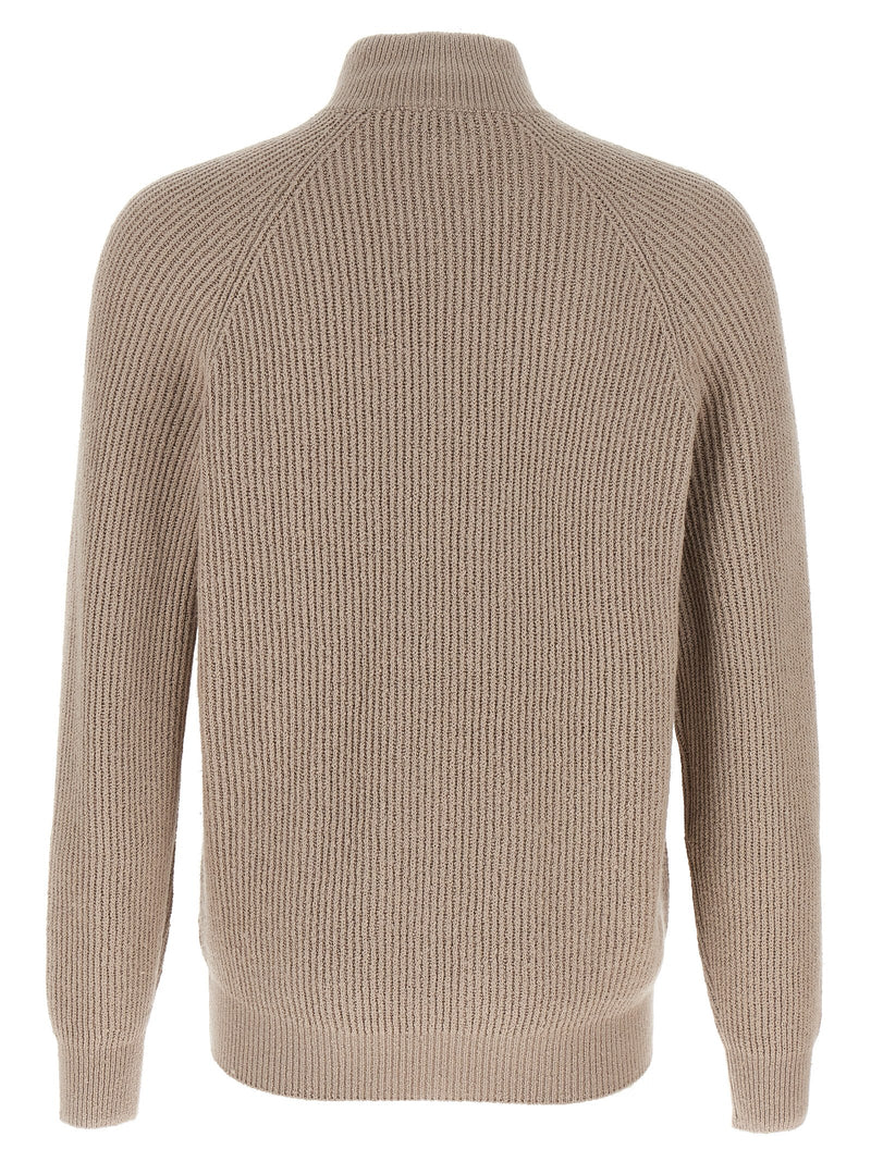 Brunello Cucinelli Beige Cotton Cardigan