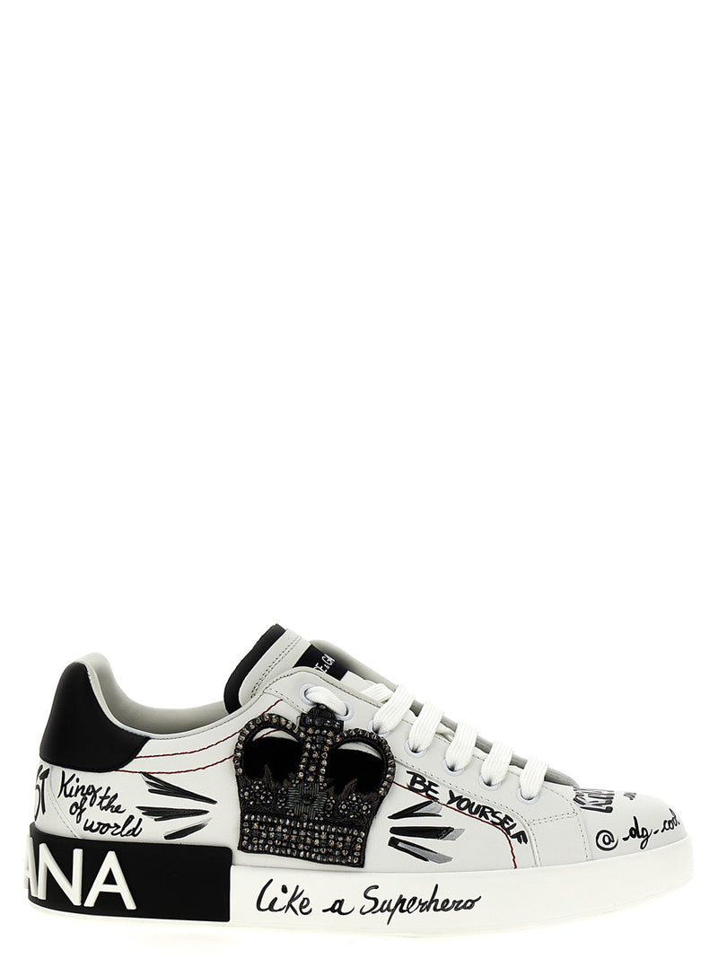Dolce & Gabbana Bicolor Calfskin Sneakers