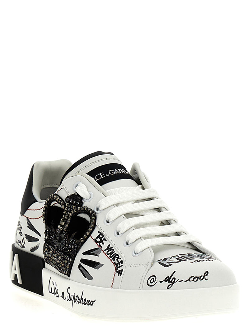 Dolce & Gabbana Bicolor Calfskin Sneakers