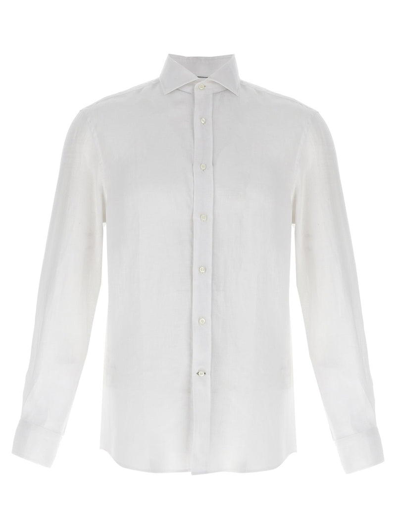 Brunello Cucinelli White Linen Blouse