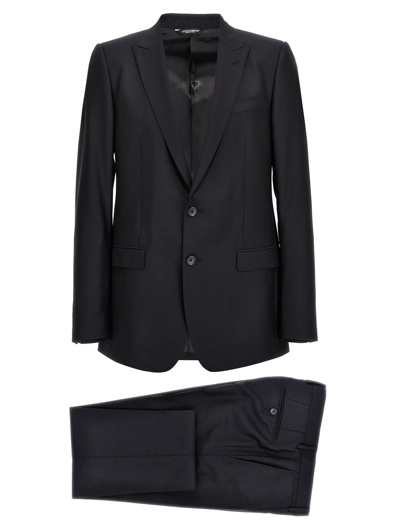 Dolce & Gabbana Blue Virgin Wool Two-Piece Suit