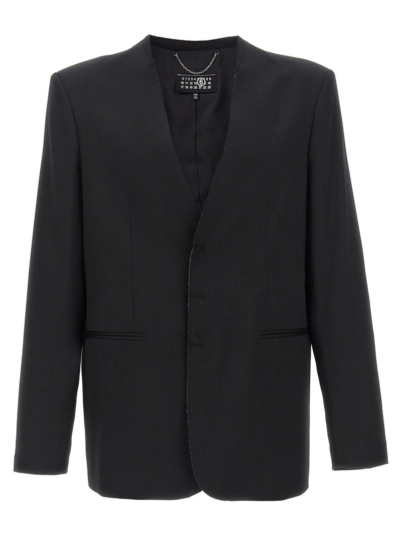 MM6 Maison Margiela Black Polyester Blazer