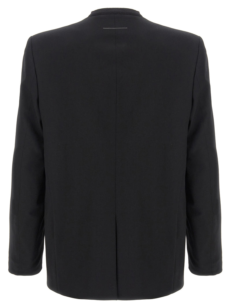 MM6 Maison Margiela Black Polyester Blazer