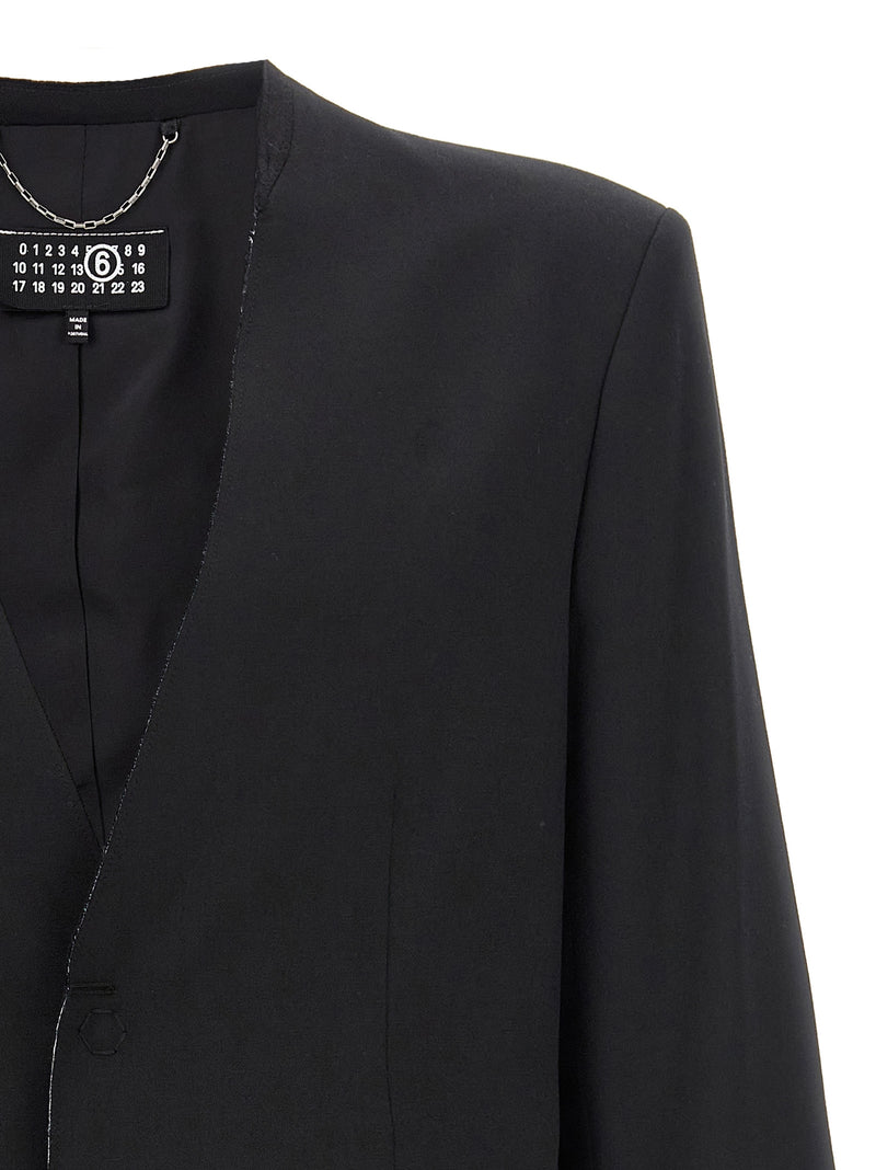 MM6 Maison Margiela Black Polyester Blazer