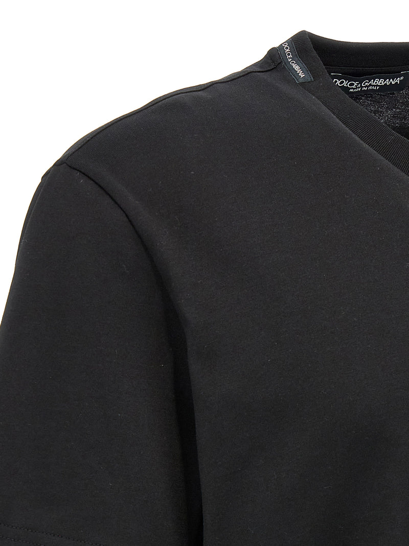 Dolce & Gabbana Black Cotton T-Shirt