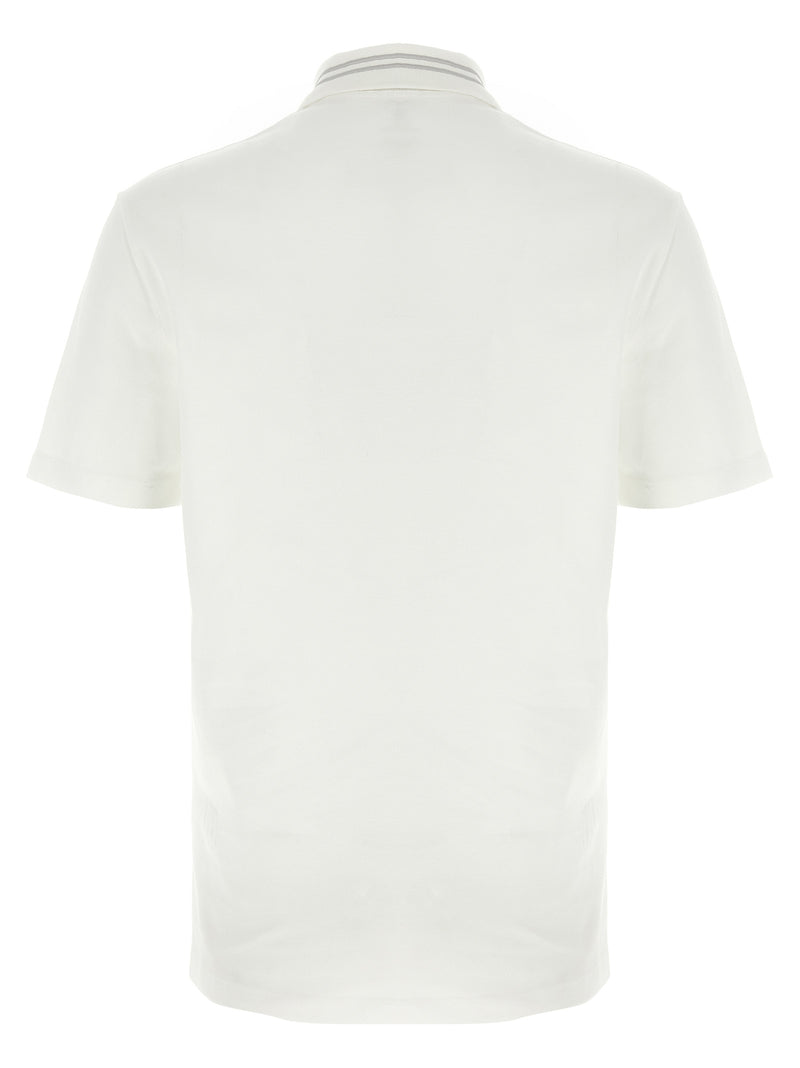 Versace White Cotton Polo Shirt