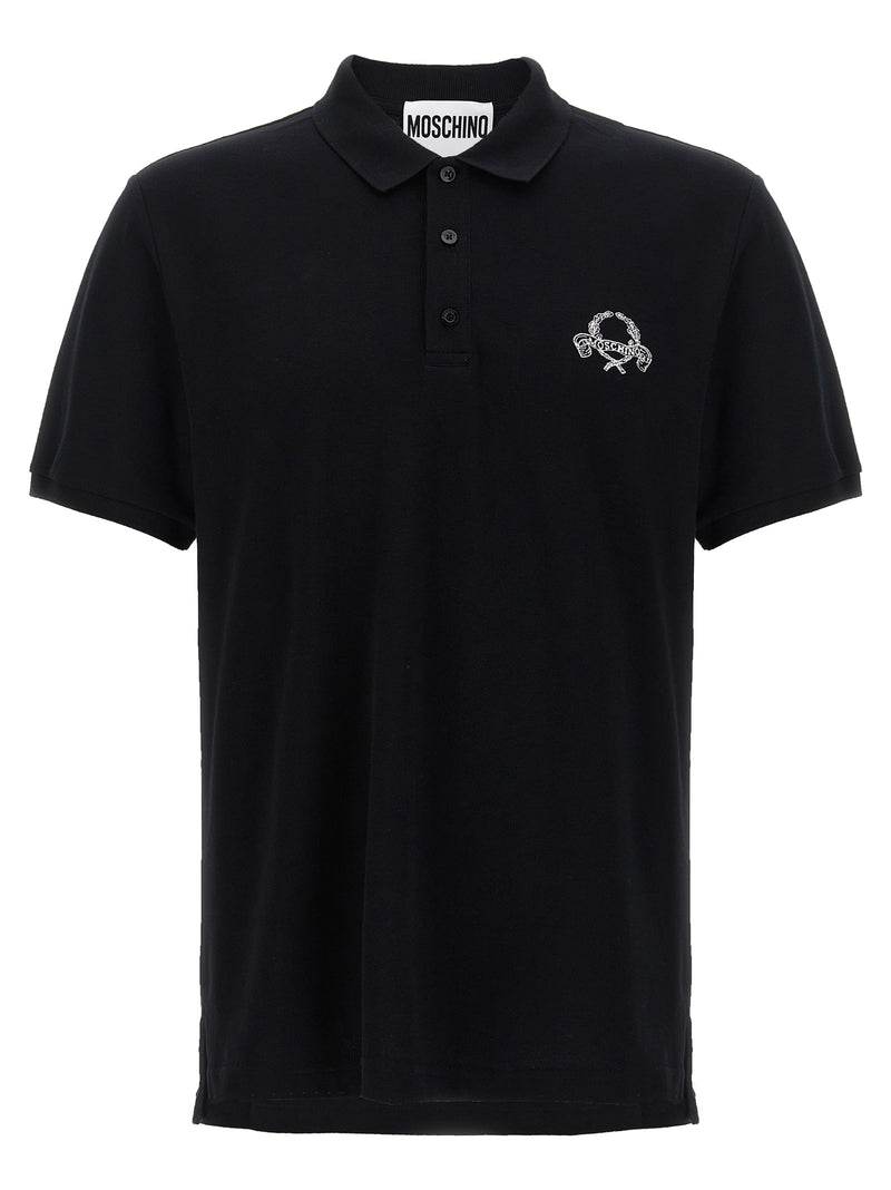 Moschino Black Cotton Polo Shirt