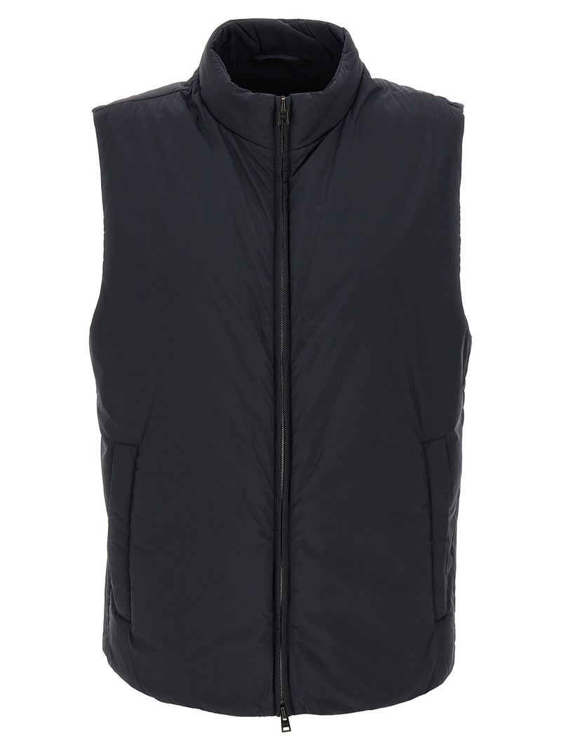 Herno Black Polyamide Sleeveless Jacket