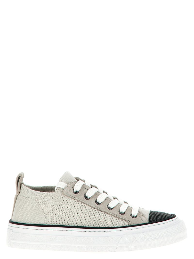 Brunello Cucinelli Multicolor Cotton Low Top Sneakers