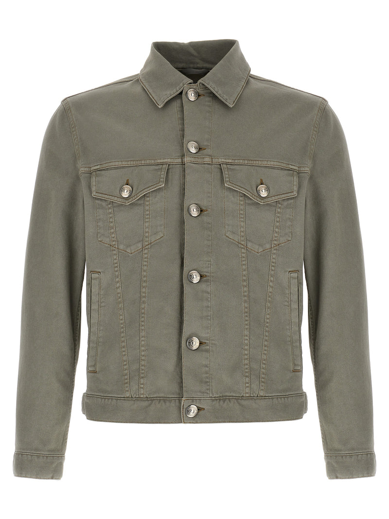 Brunello Cucinelli Gray Cotton Denim Jacket