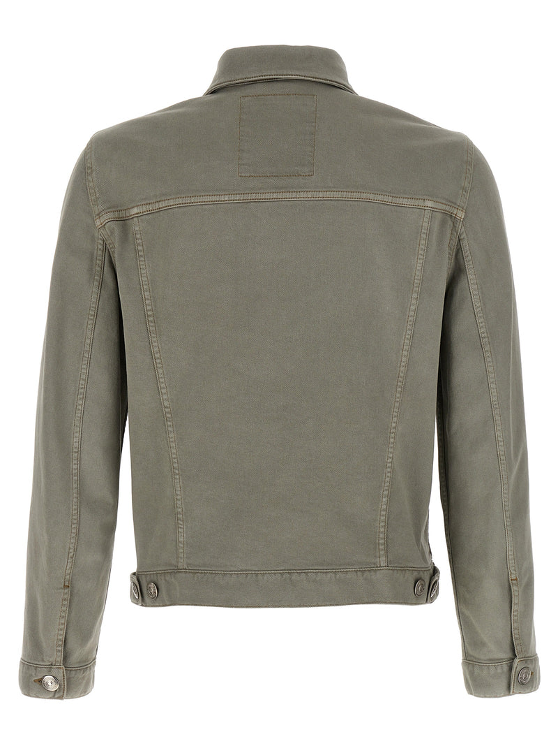 Brunello Cucinelli Gray Cotton Denim Jacket