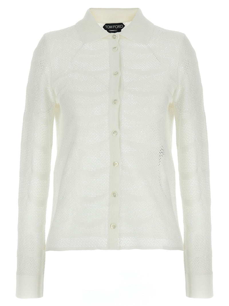 Tom Ford White Cotton Cardigan