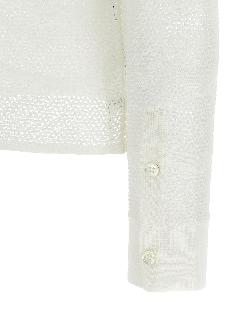 Tom Ford White Cotton Cardigan