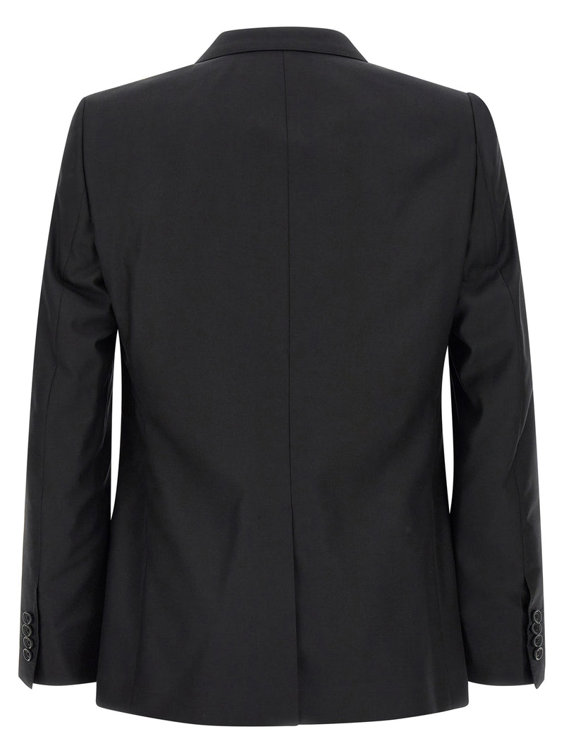 Dolce & Gabbana Black Virgin Wool Two-Piece Suit