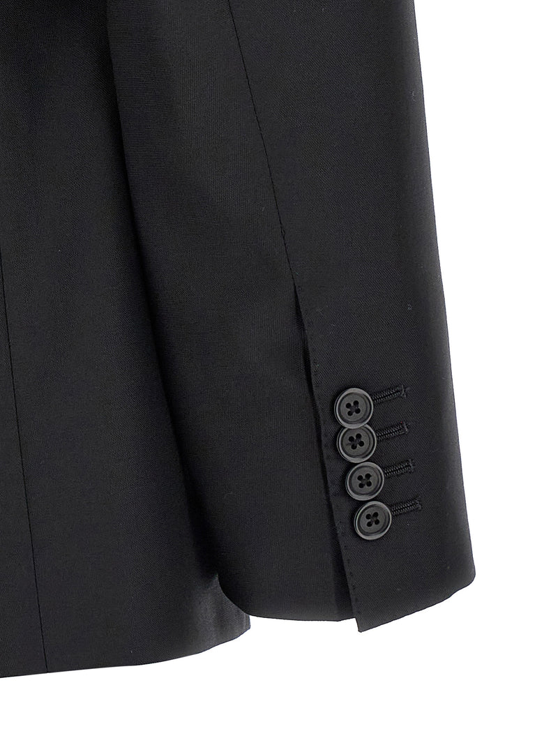 Dolce & Gabbana Black Virgin Wool Two-Piece Suit