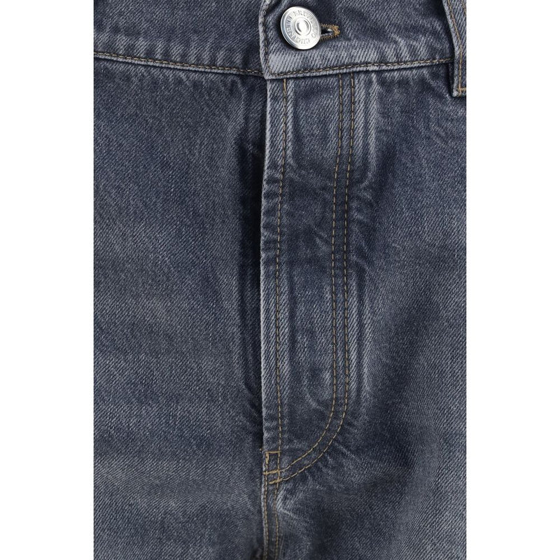 Brunello Cucinelli Gray Cotton Straight-Leg Jeans