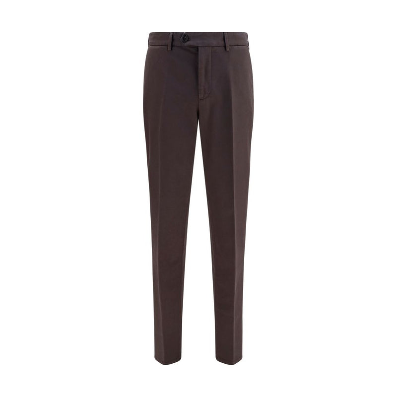 Brunello Cucinelli Brown Cotton Casual Pants