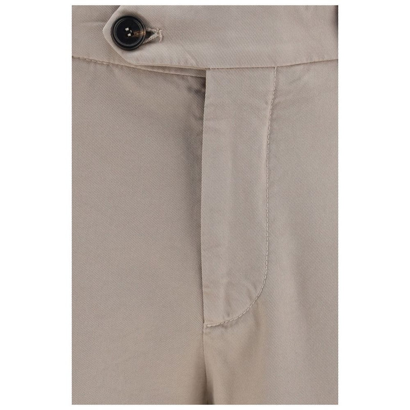 Brunello Cucinelli Beige Cotton Casual Pants