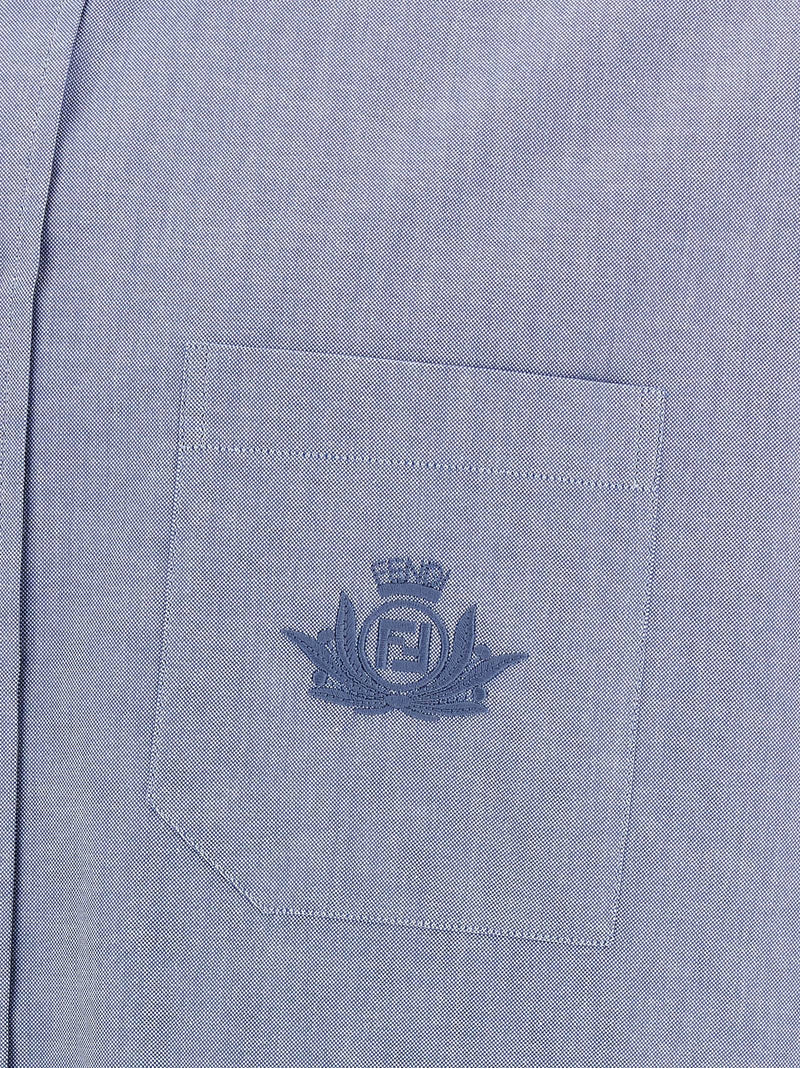 Fendi Blue Cotton Blouse