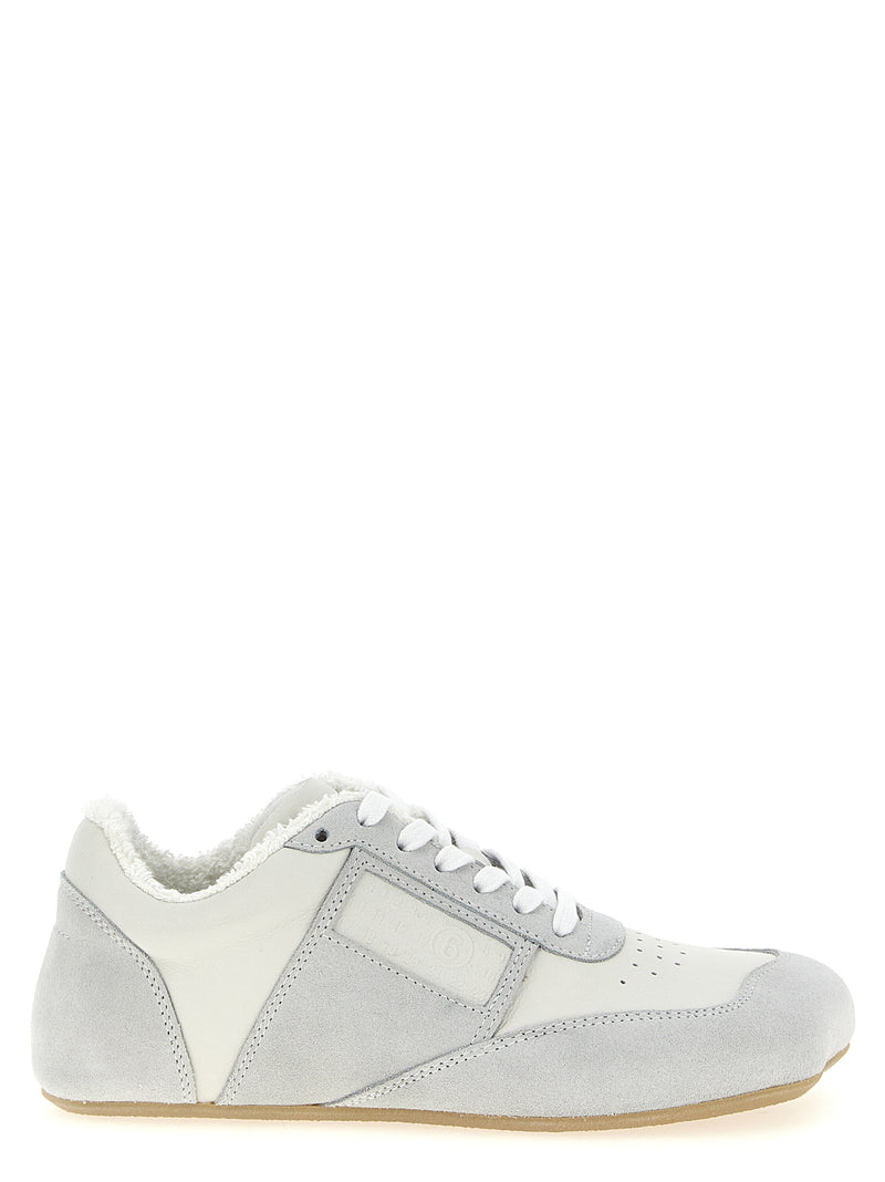 MM6 Maison Margiela Gray Calfskin Athletic Sneakers