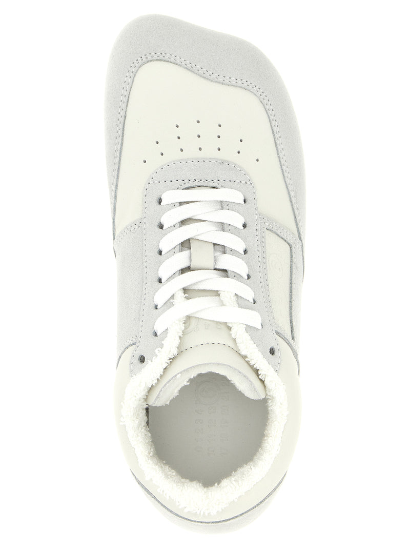 MM6 Maison Margiela Gray Calfskin Athletic Sneakers