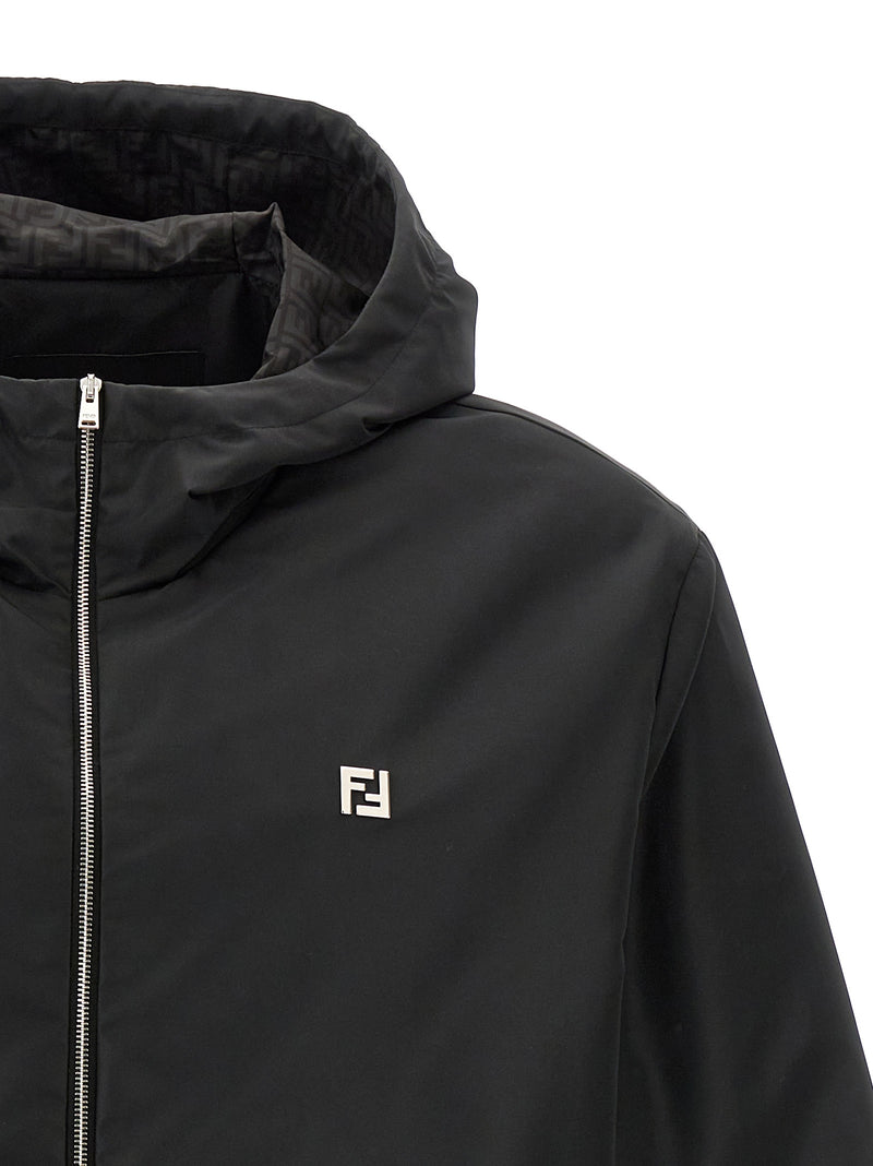Fendi Black Polyester Shell Jacket