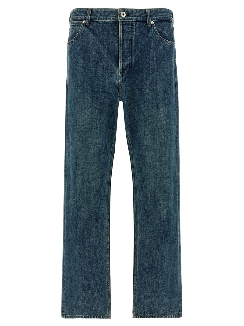 Jil Sander Blue Cotton Straight-Leg Jeans