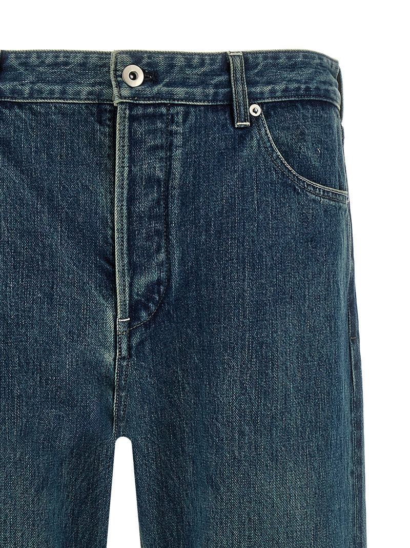 Jil Sander Blue Cotton Straight-Leg Jeans