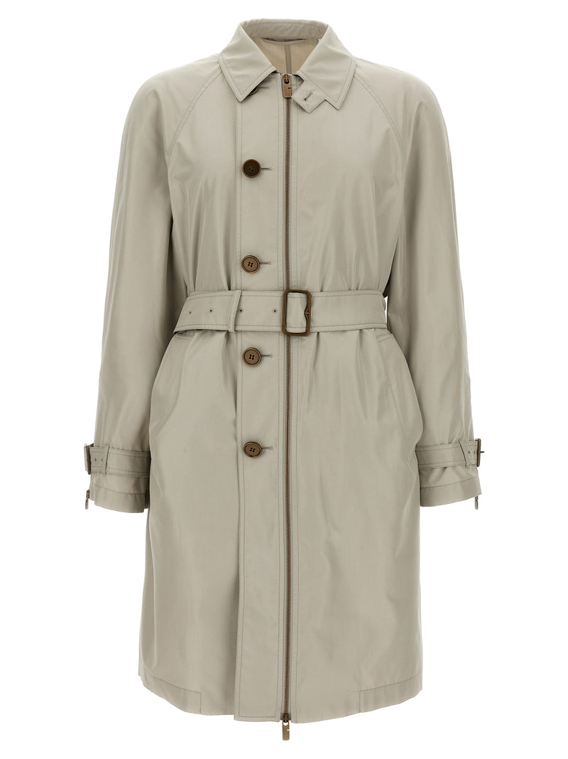 Burberry Gray Satin Coat