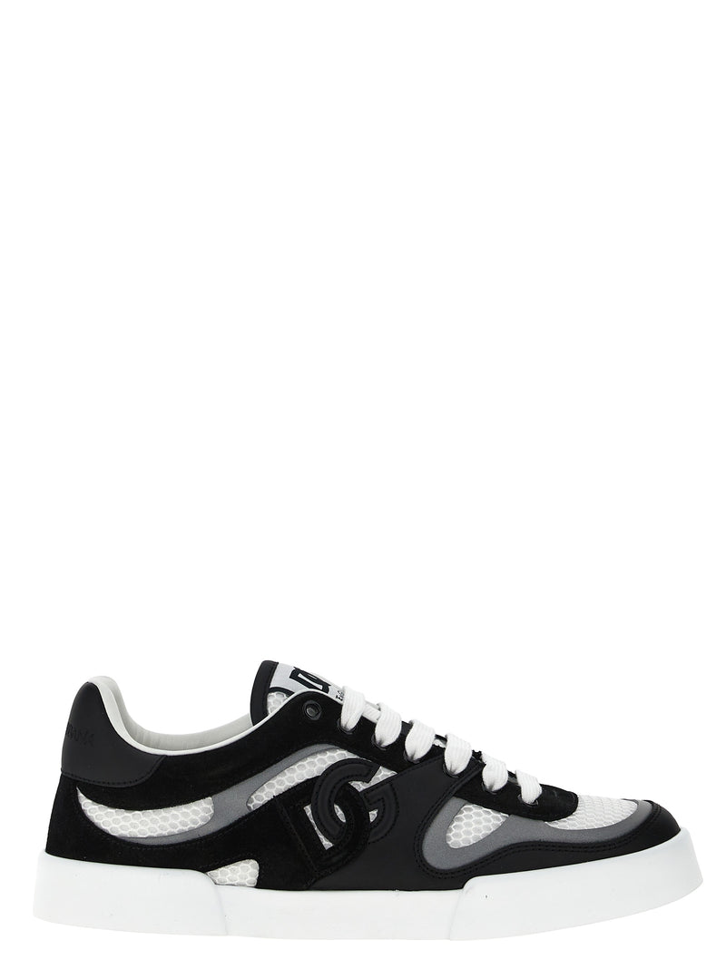 Dolce & Gabbana Bicolor Calfskin Sneakers
