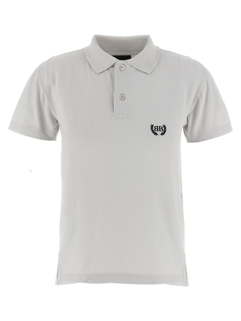 Balenciaga Gray Cotton Polo Shirt