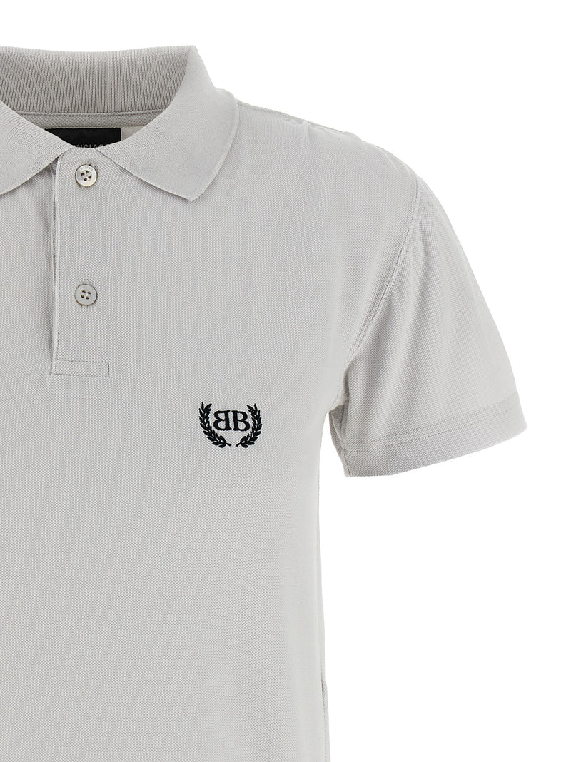 Balenciaga Gray Cotton Polo Shirt