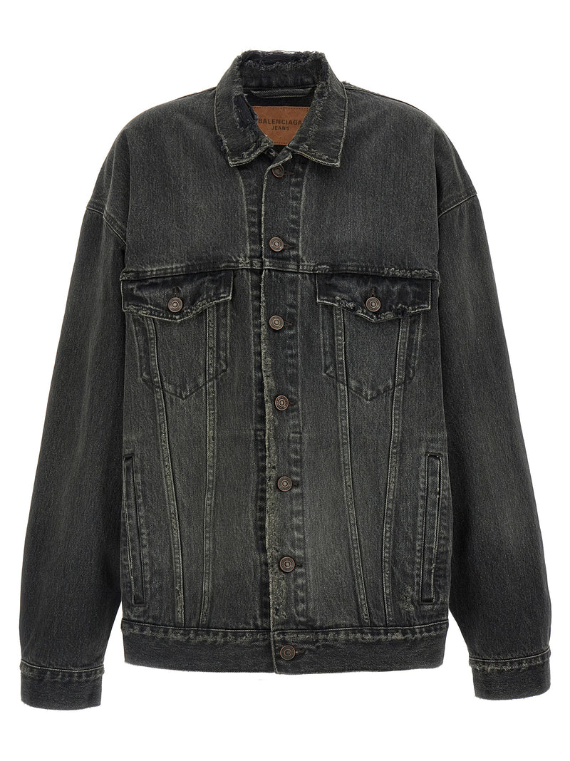 Balenciaga Gray Cotton Denim Jacket