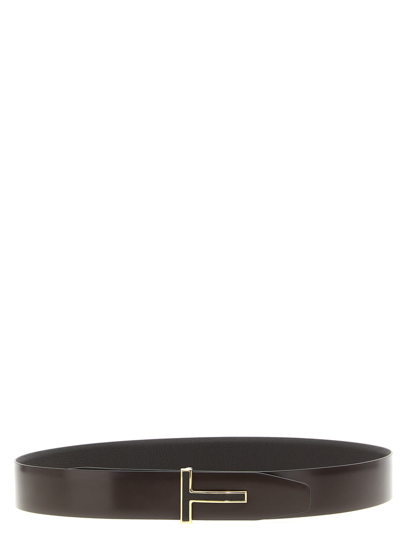 Tom Ford Brown Calfskin Belt