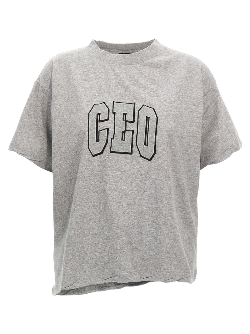 Balenciaga Gray Cotton T-Shirt