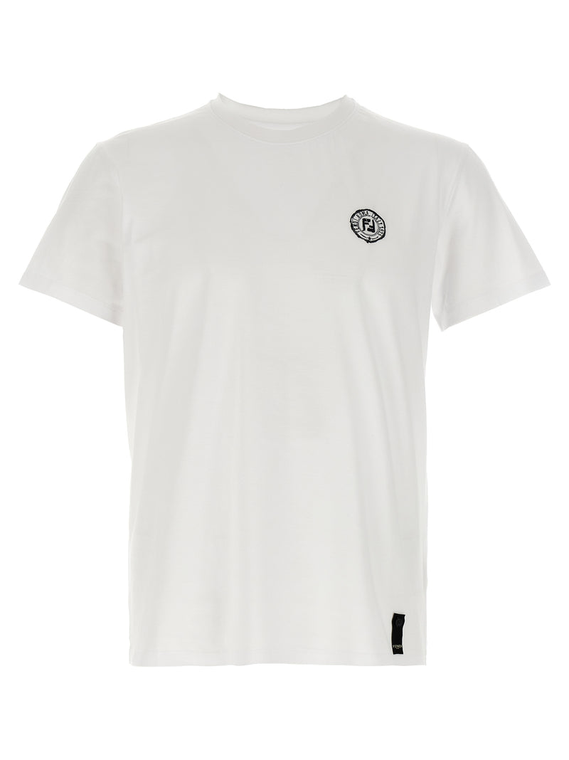 Fendi White Cotton T-Shirt