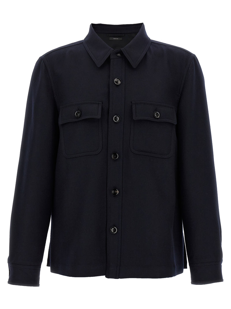Tom Ford Blue Wool Blouse