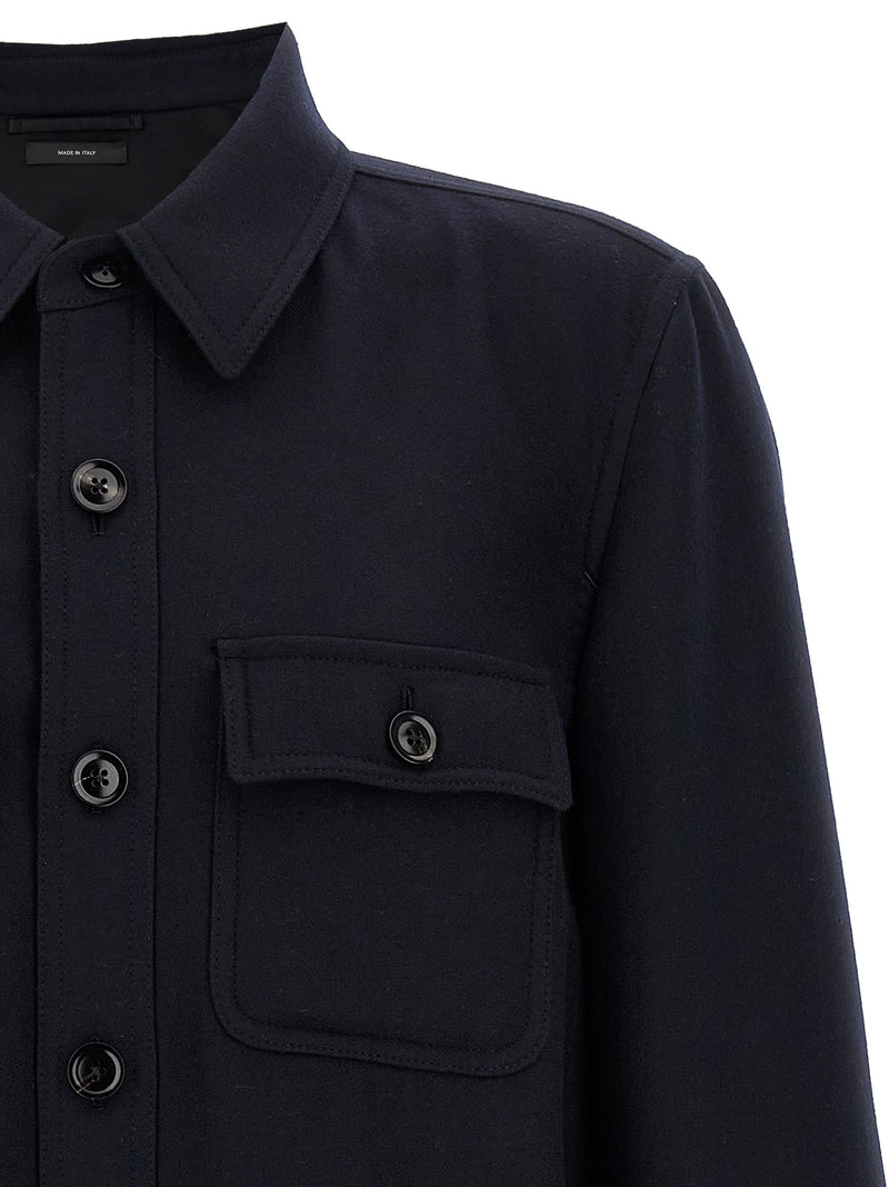 Tom Ford Blue Wool Blouse