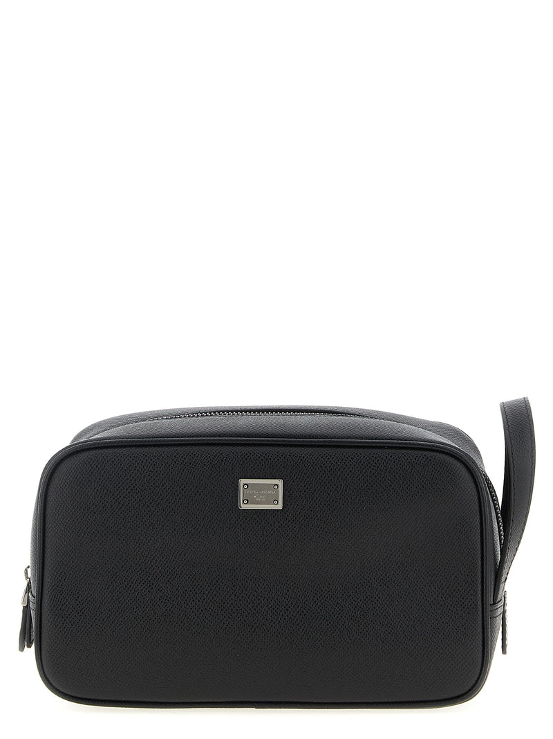 Dolce & Gabbana Black Calfskin Leather Wallet