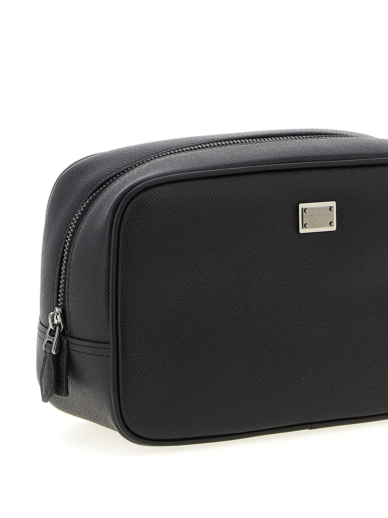 Dolce & Gabbana Black Calfskin Leather Wallet