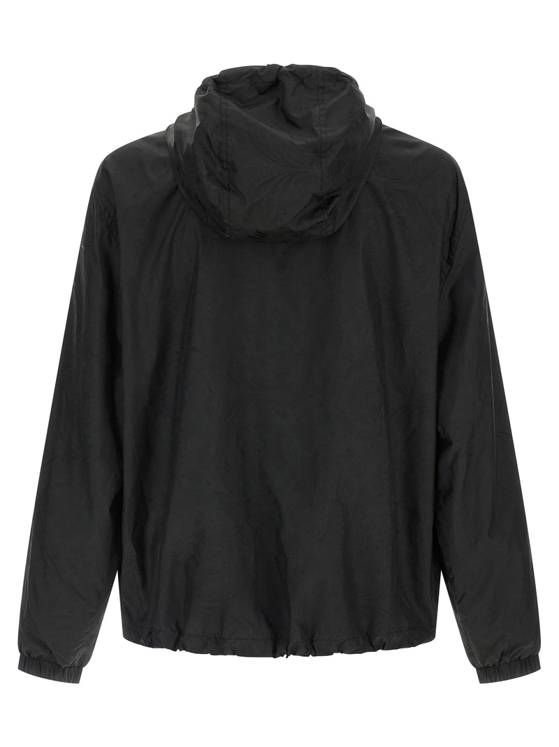 Versace Black Nylon Shell Jacket