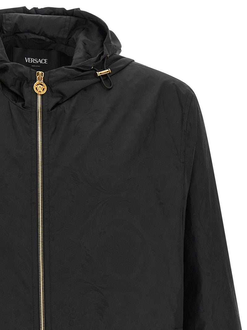 Versace Black Nylon Shell Jacket
