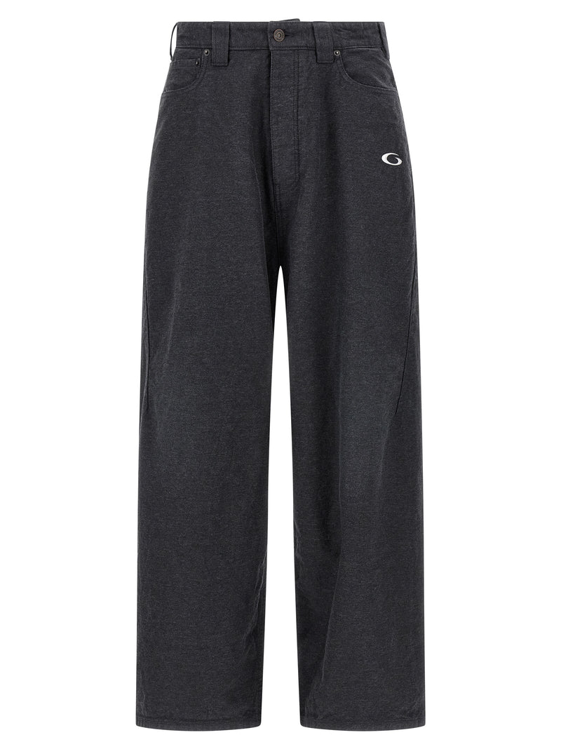 Balenciaga Gray Cotton Casual Pants
