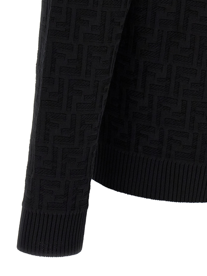 Fendi Black Cotton Cardigan