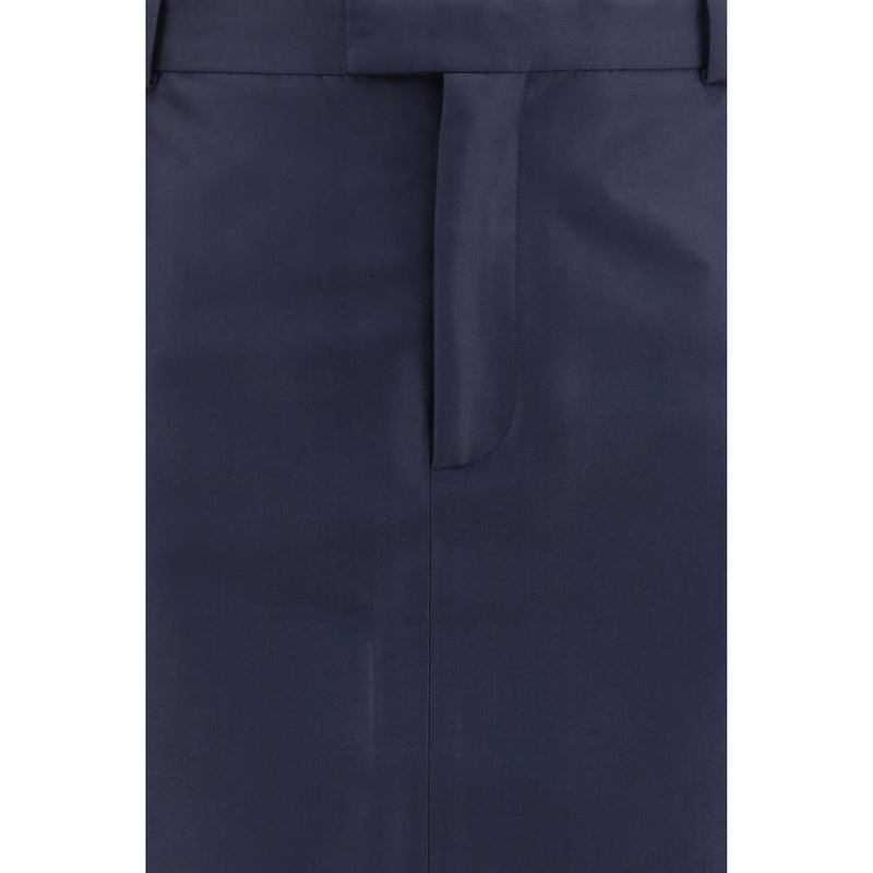 Gucci Blue Silk Skirt