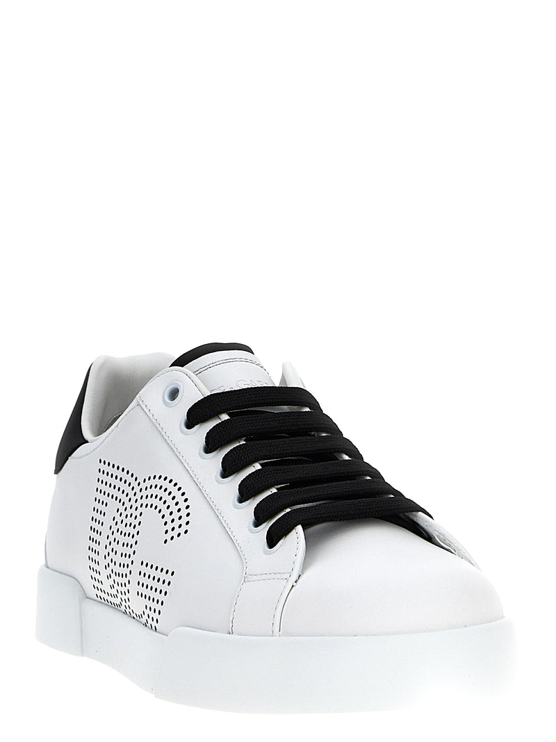 Dolce & Gabbana Bicolor Calfskin Low Top Sneakers