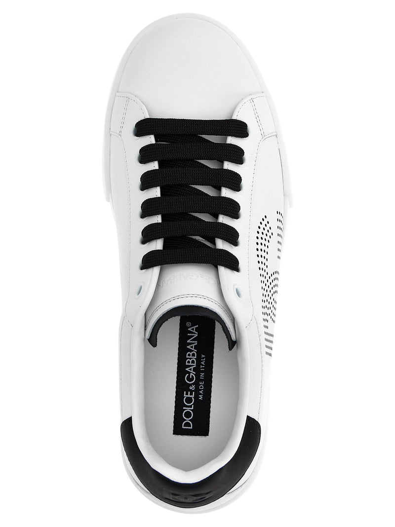 Dolce & Gabbana Bicolor Calfskin Low Top Sneakers