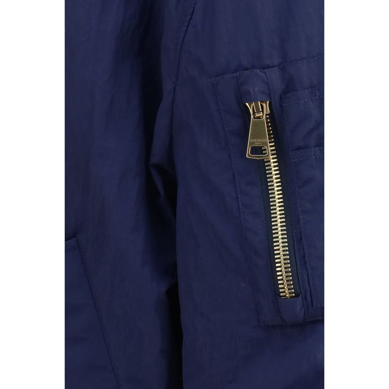Balmain Blue Polyamide Bomber