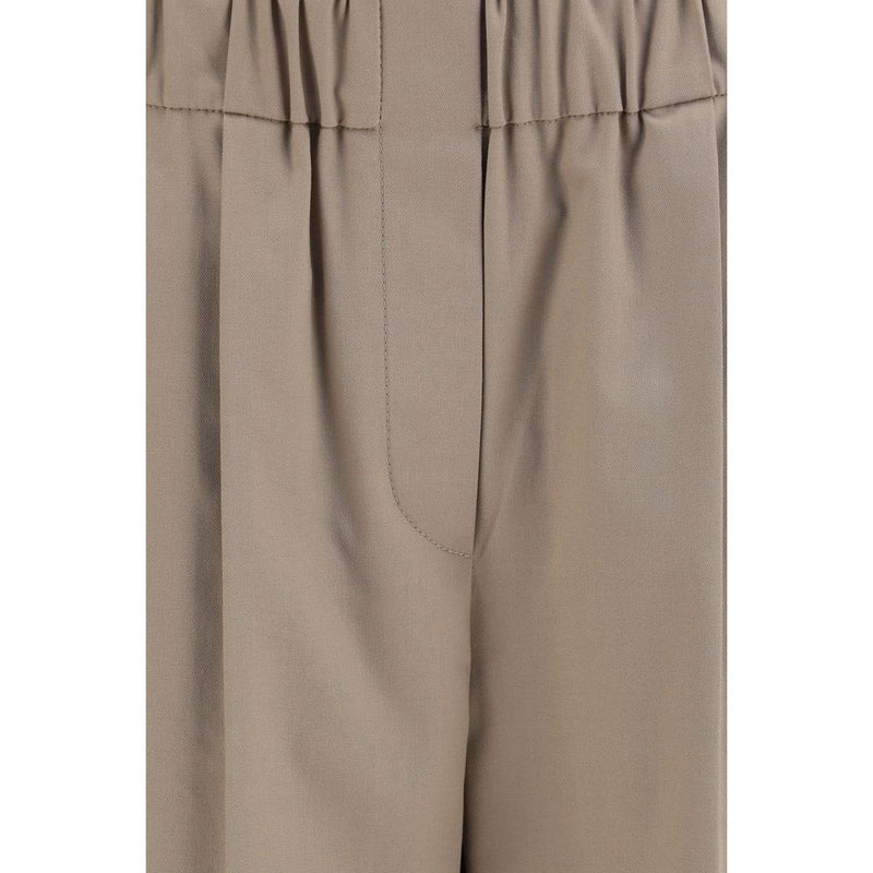 Brunello Cucinelli Beige Cotton Casual Pants